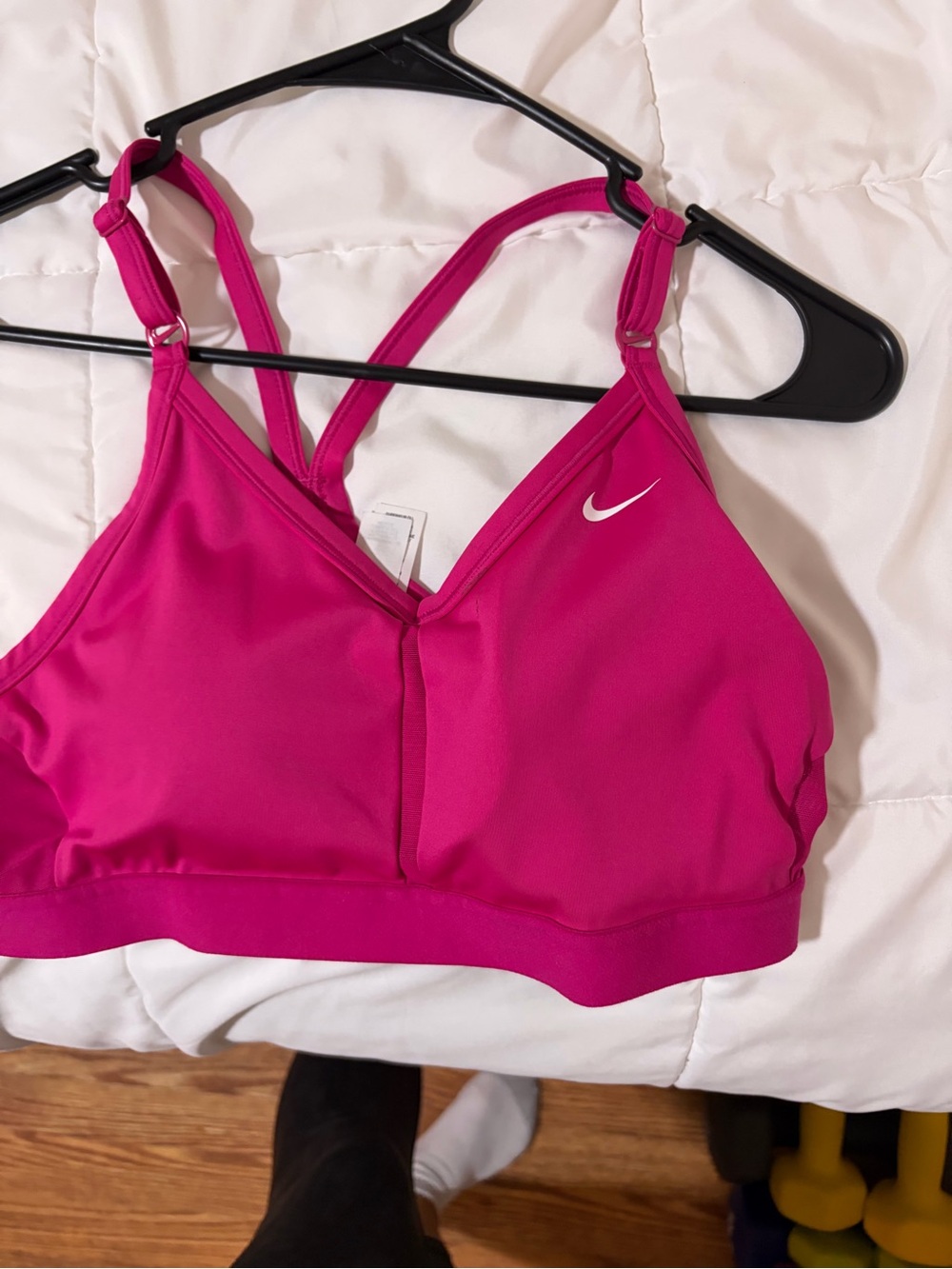 Nike Women's Hot Pink Adjustable-Strap Sports Bra